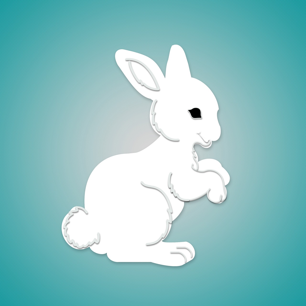 bunny white design free photo