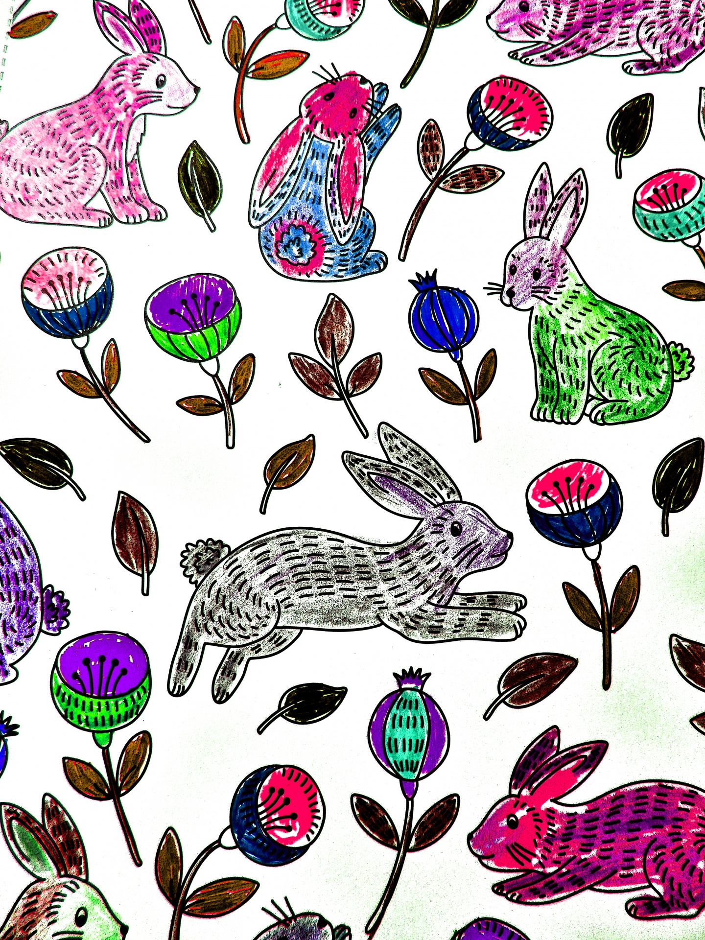 wallpaper background rabbit free photo