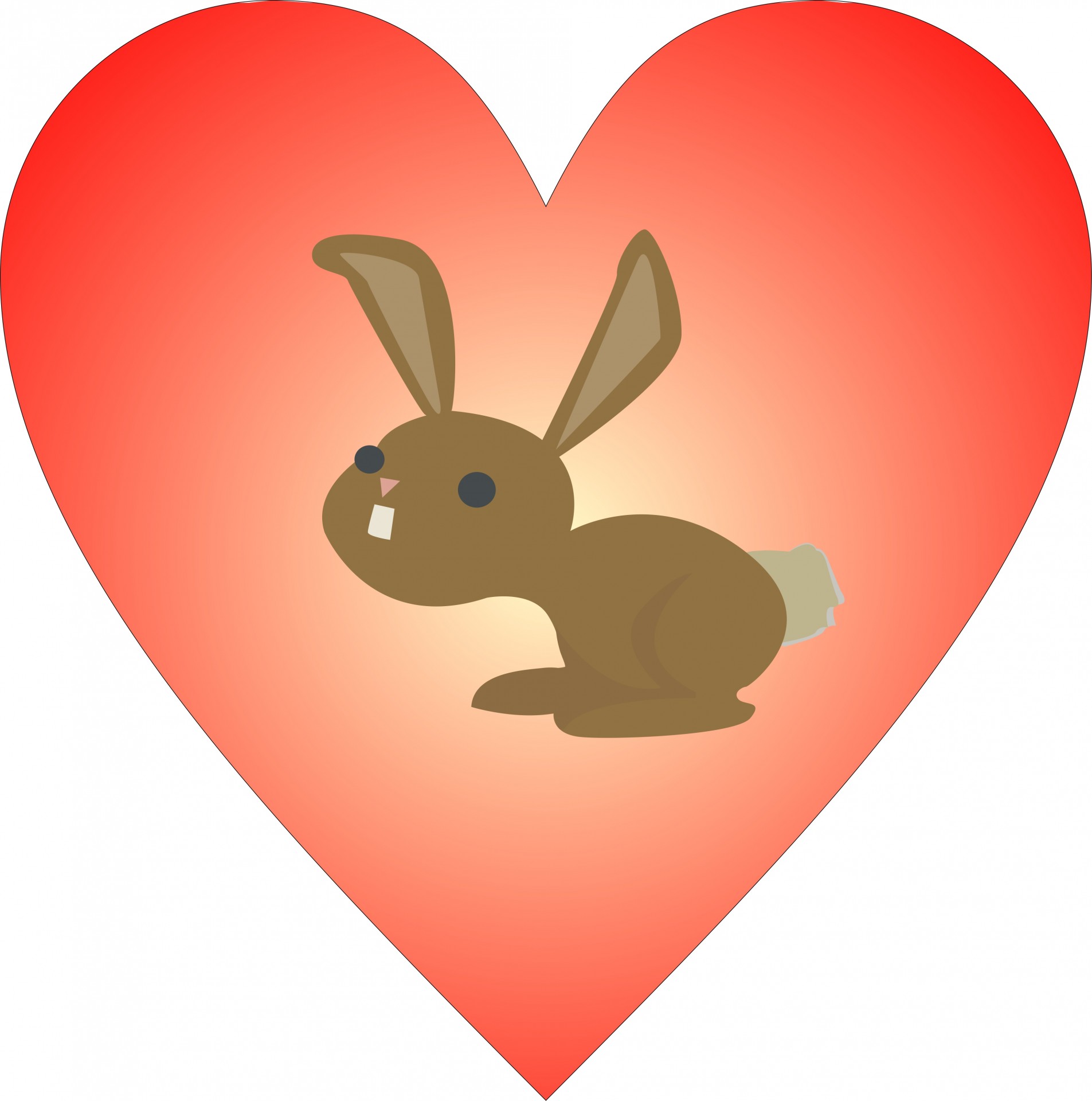 heart red bunny free photo