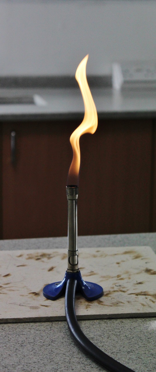 bunsen burner flame science free photo