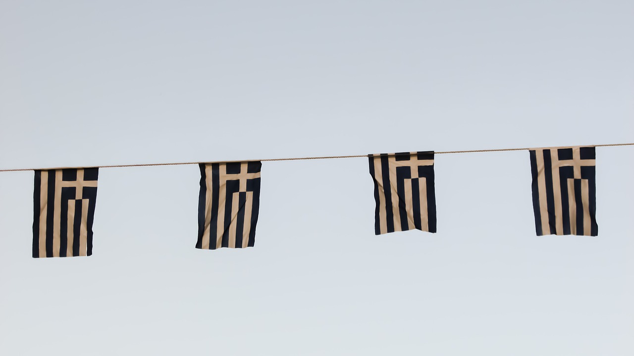 bunting flags greek free photo