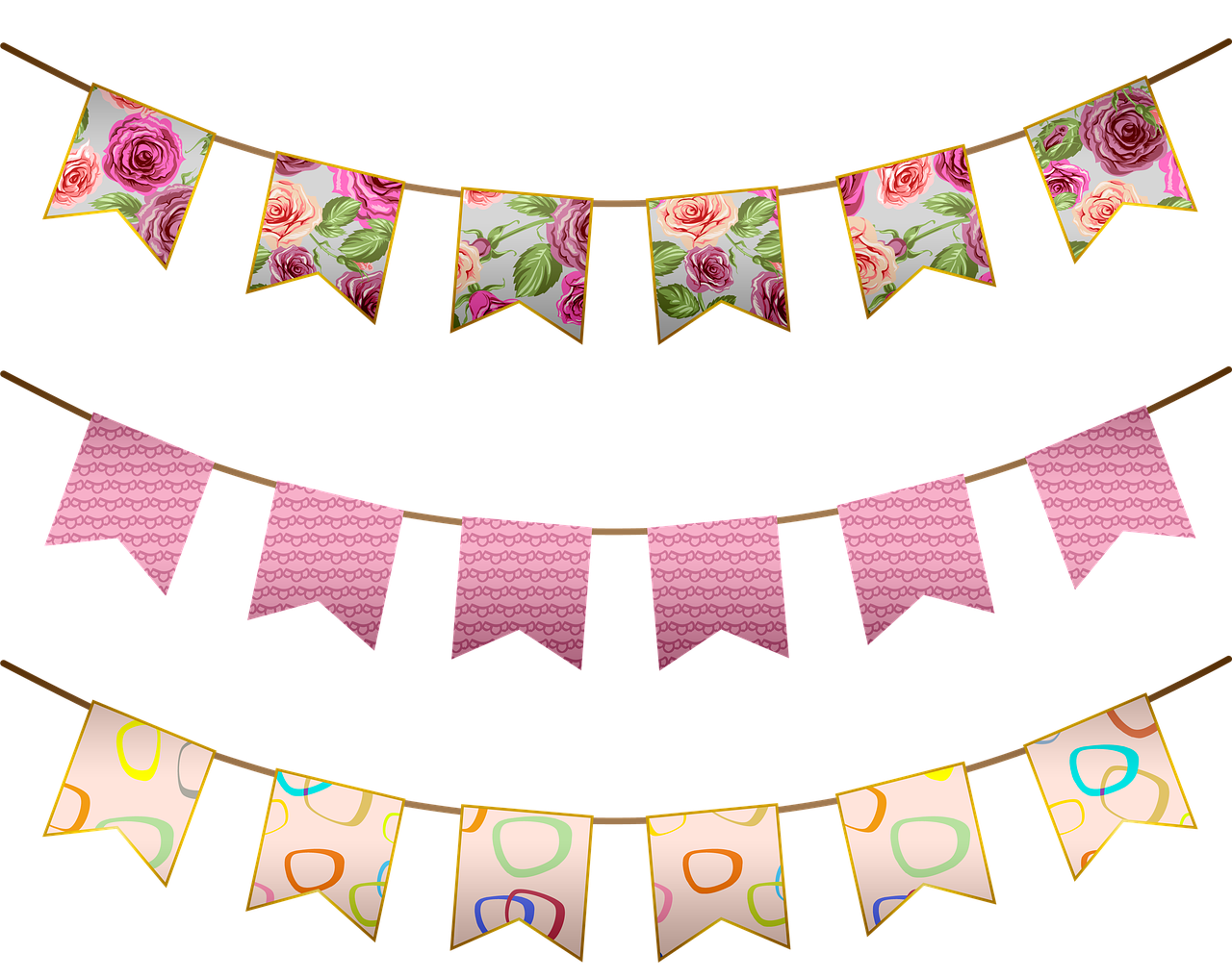 bunting  banner  retro free photo