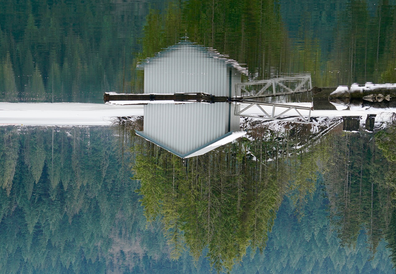 buntzen lake  boat house  british columbia free photo