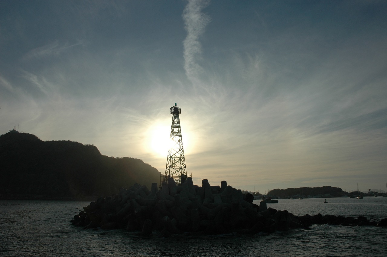 buoy lighthouse sea free photo