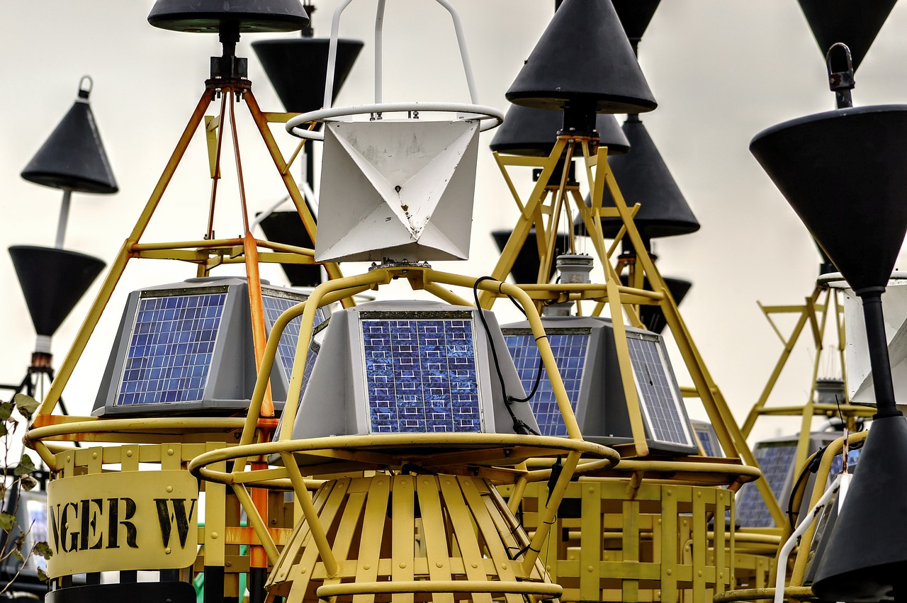 buoy radar reflector solar cell free photo