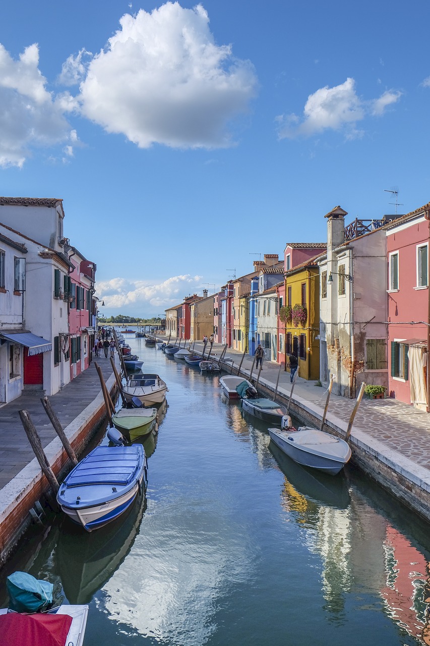 burano colored houses water free photo