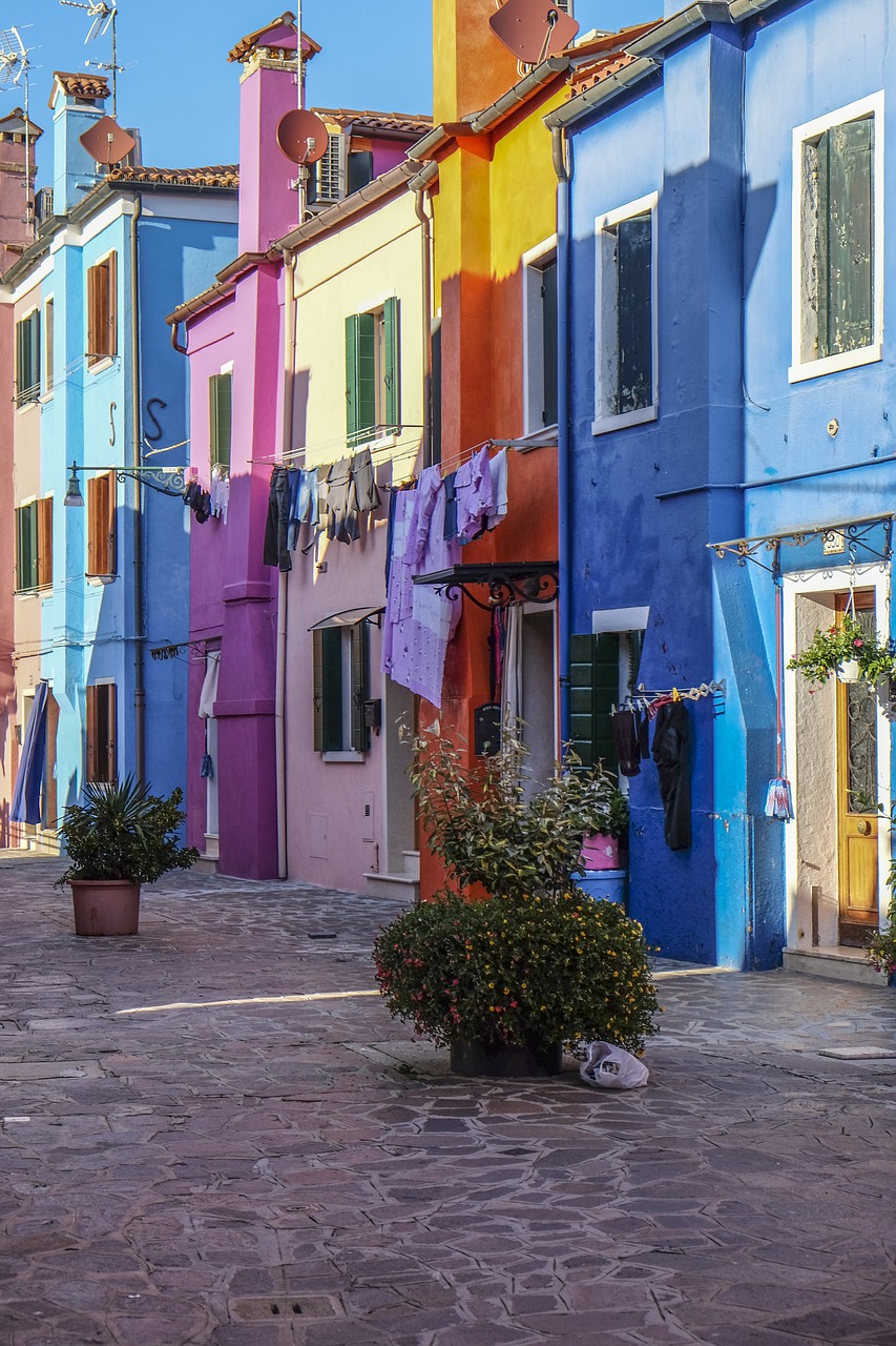 burano colored houses colorful free photo