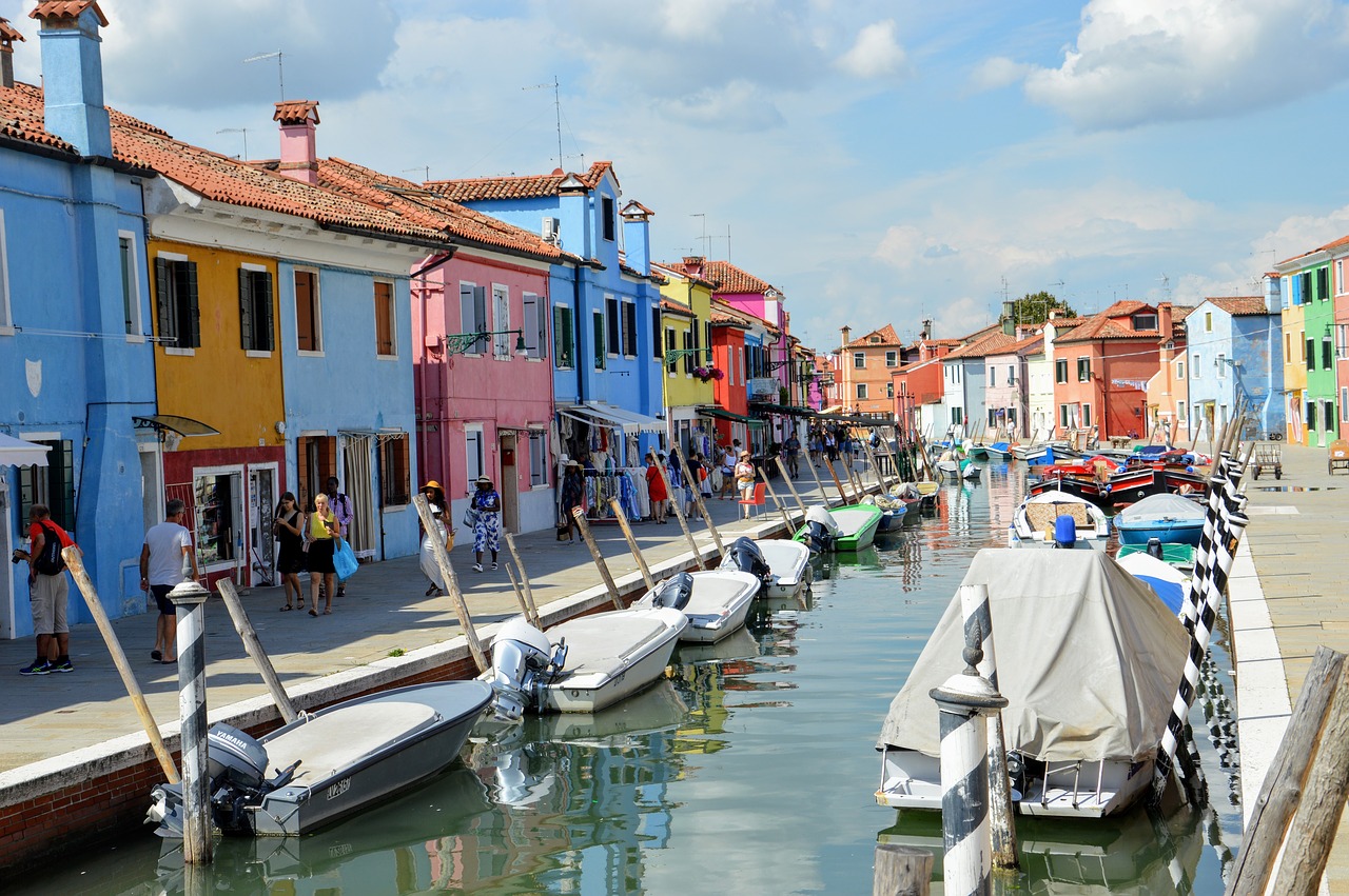 Download free photo of Burano, venice, colourful houses, channel, italy ...