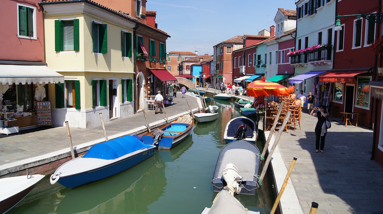 burano channel italy free photo