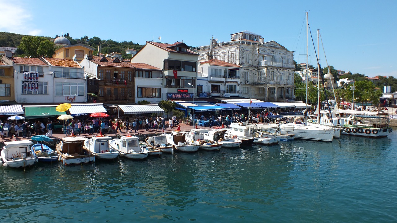 burgaz island marina port free photo