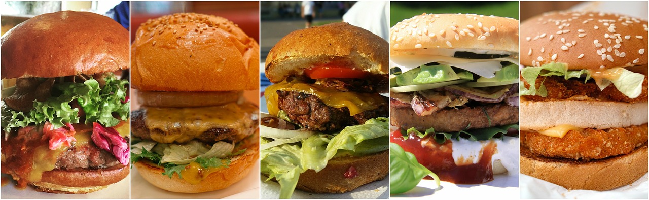 burger hamburger collage free photo