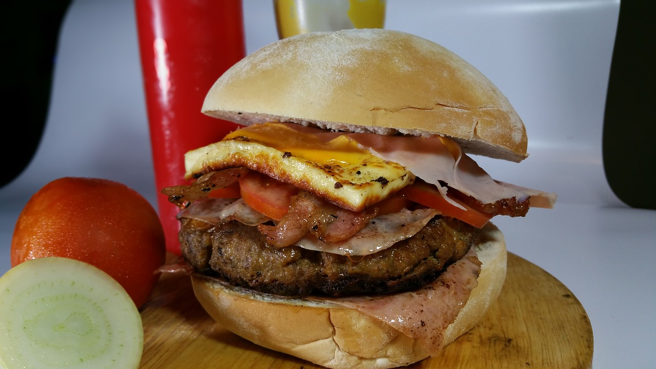 burger meat bread free photo