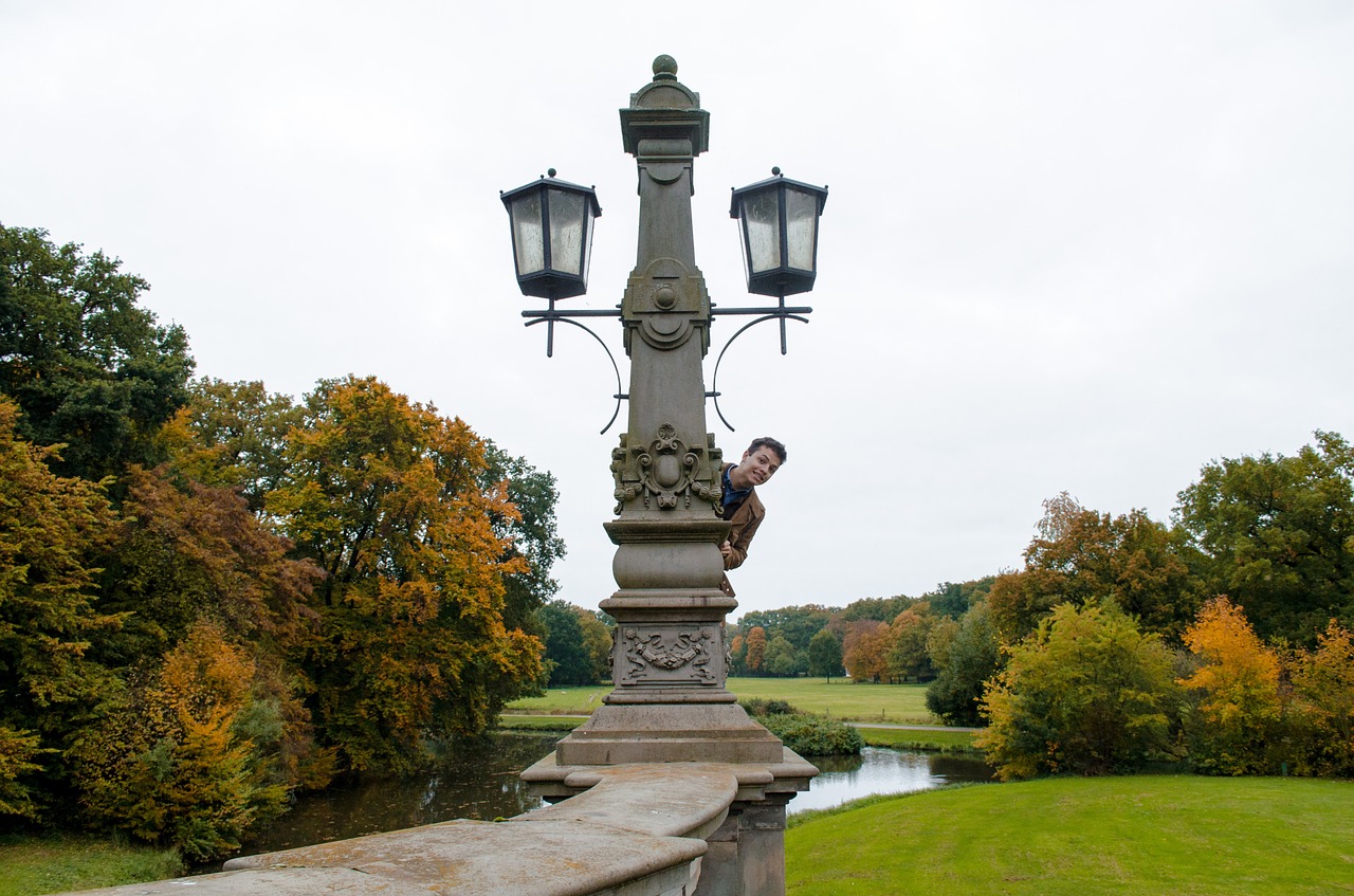 bürgerpark fall autumn free photo