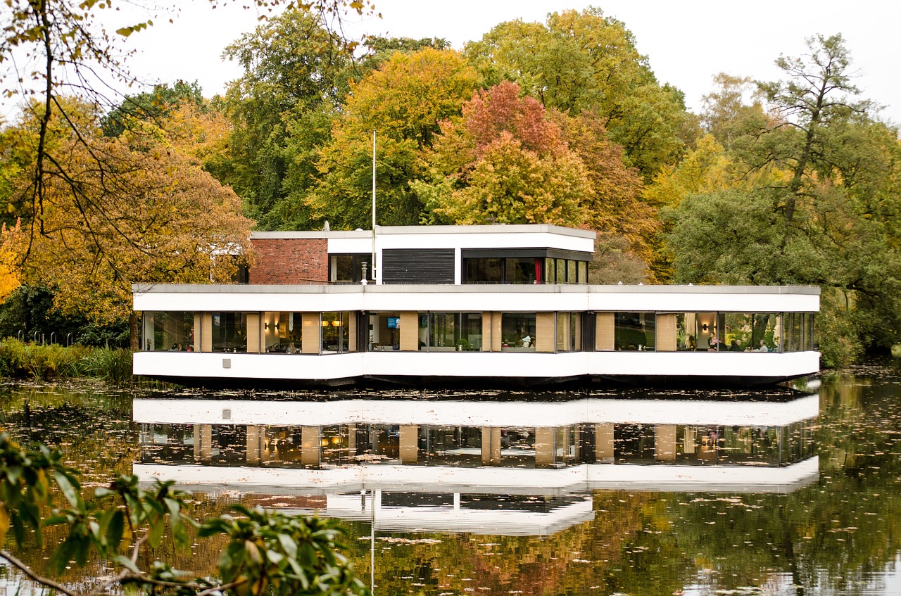 bürgerpark fall autumn free photo