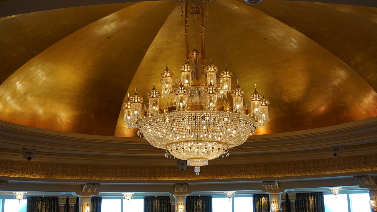 chandelier burj al arab hotel free photo
