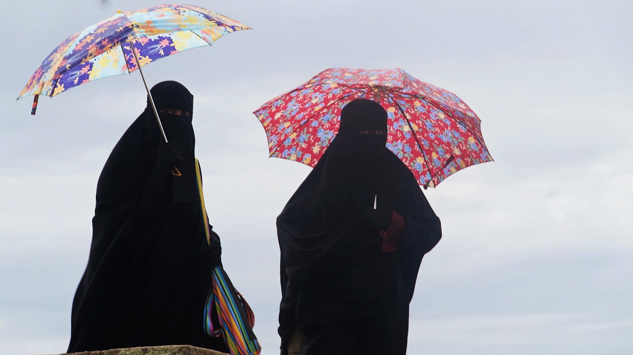 burka umbrella disguise free photo