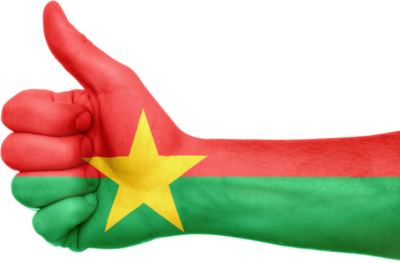 burkina faso flag hand free photo