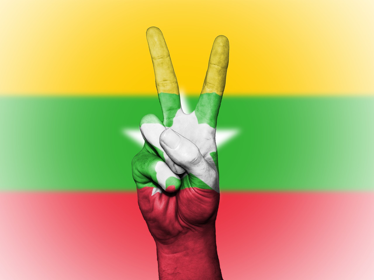 burma burmese flag free photo