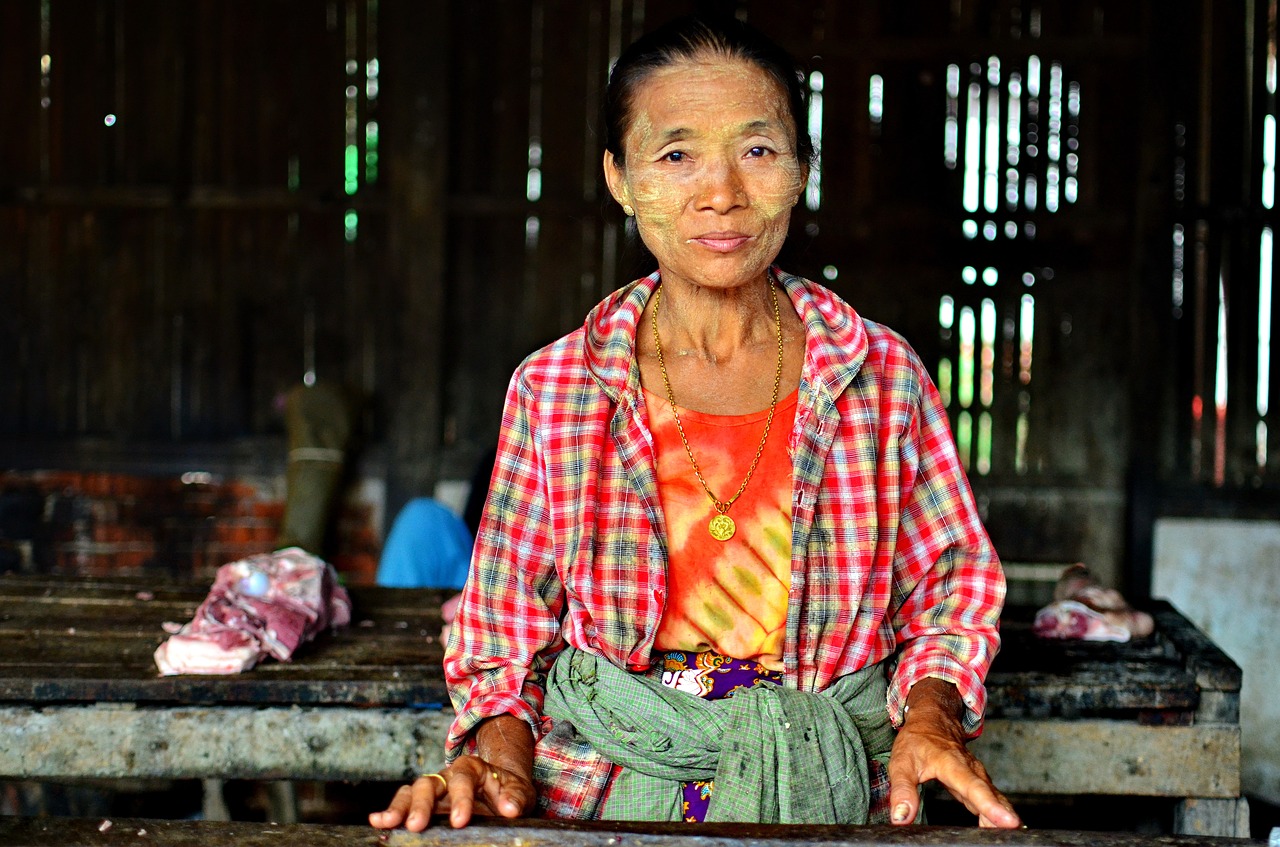 burma myanmar grandmother free photo