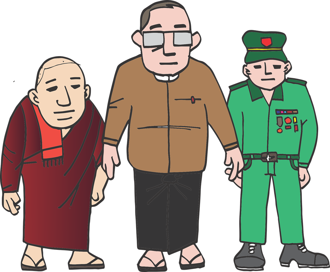 burma president monk free photo