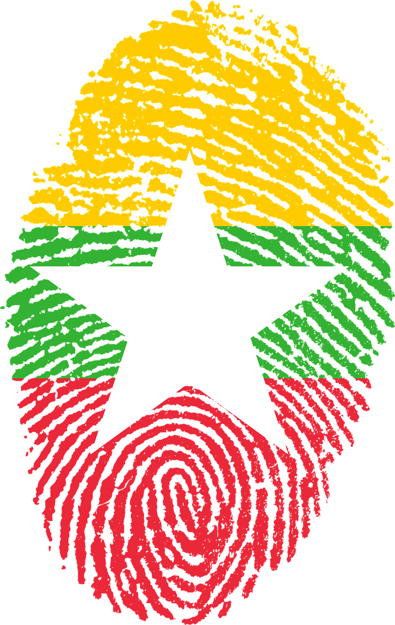 burma flag fingerprint free photo