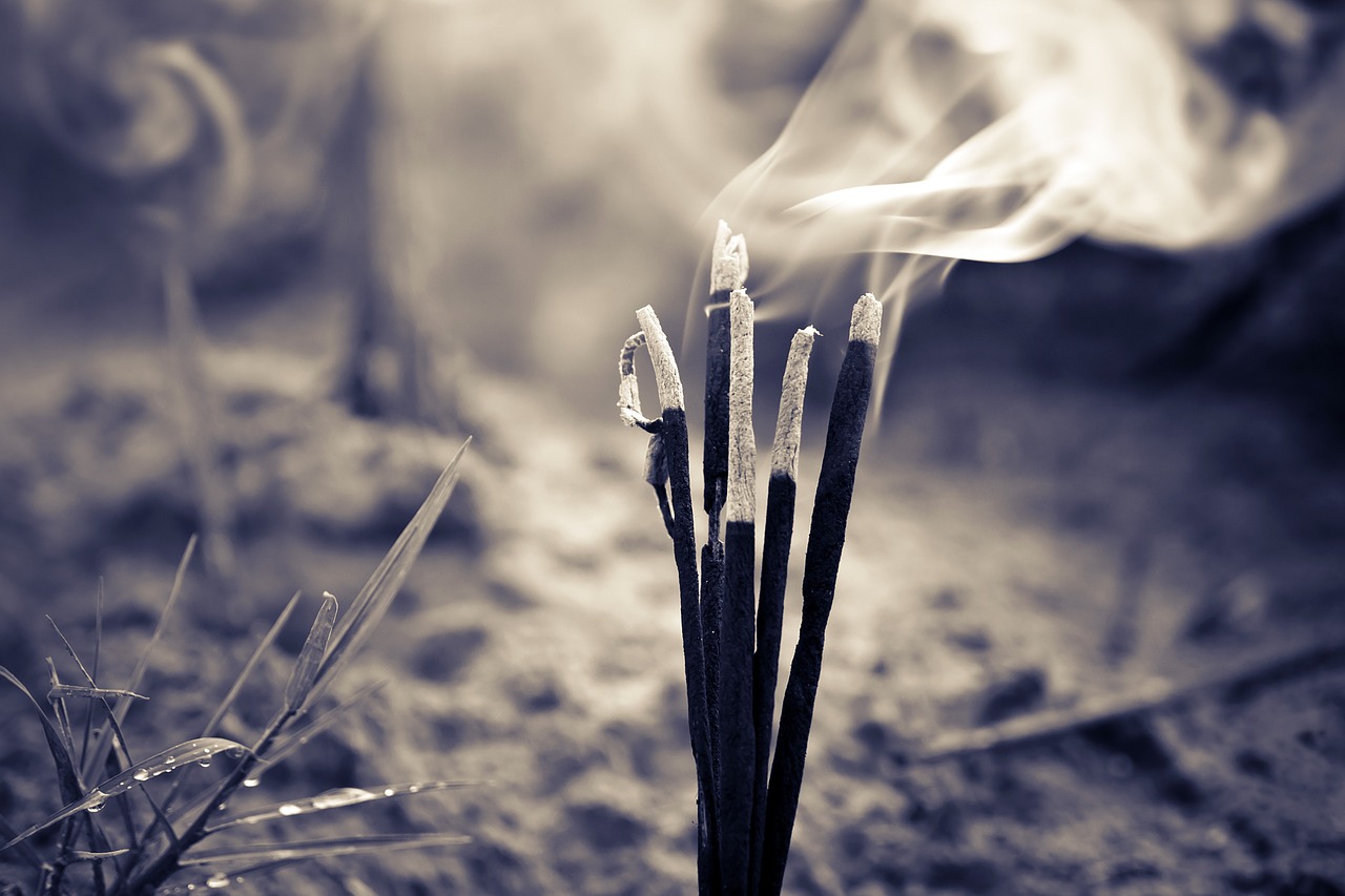 burn burning incenses free photo