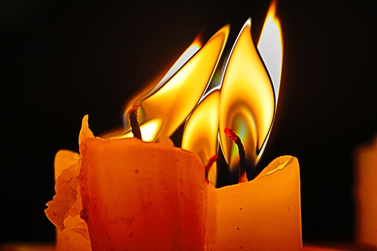 burning candle the flame heat free photo