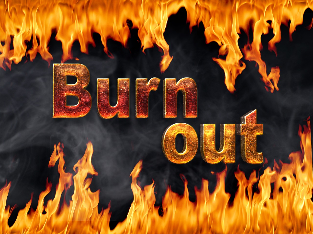 burnout stress font free photo