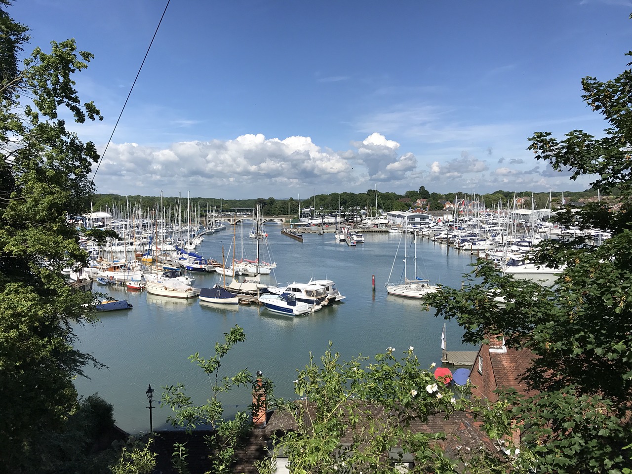 bursledon marina boats free photo