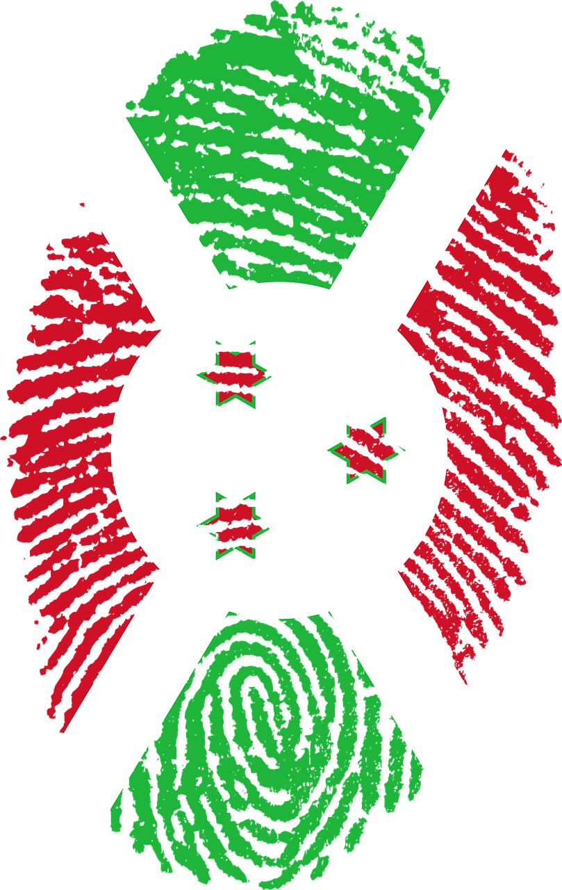 burundi flag fingerprint free photo