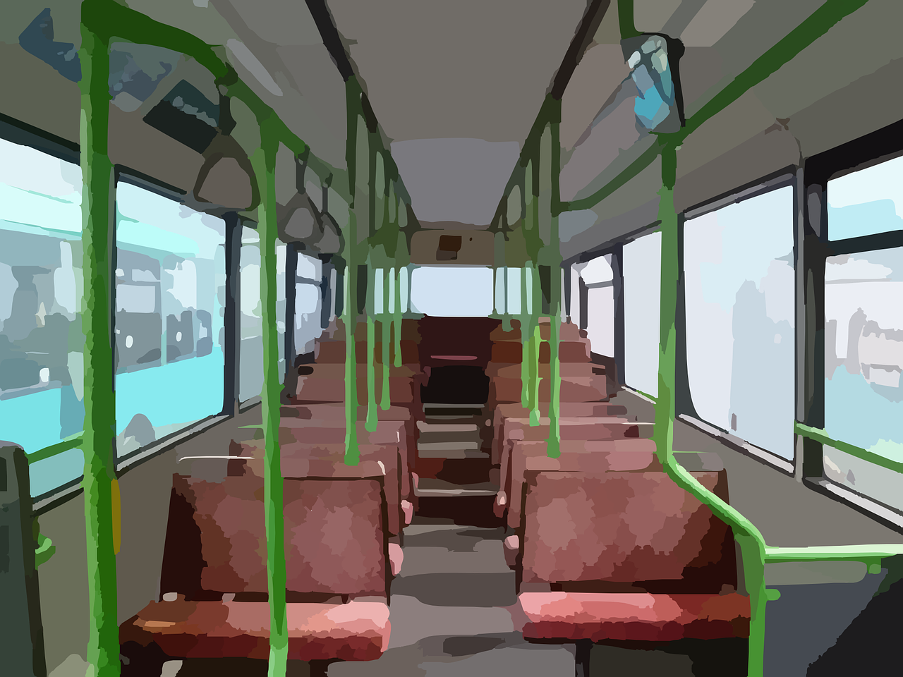 bus public transport interior free photo