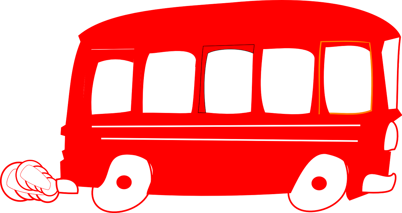 bus red vehicle free photo