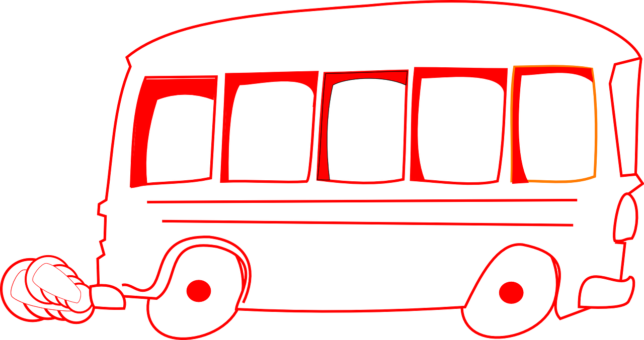 bus red vehicle free photo