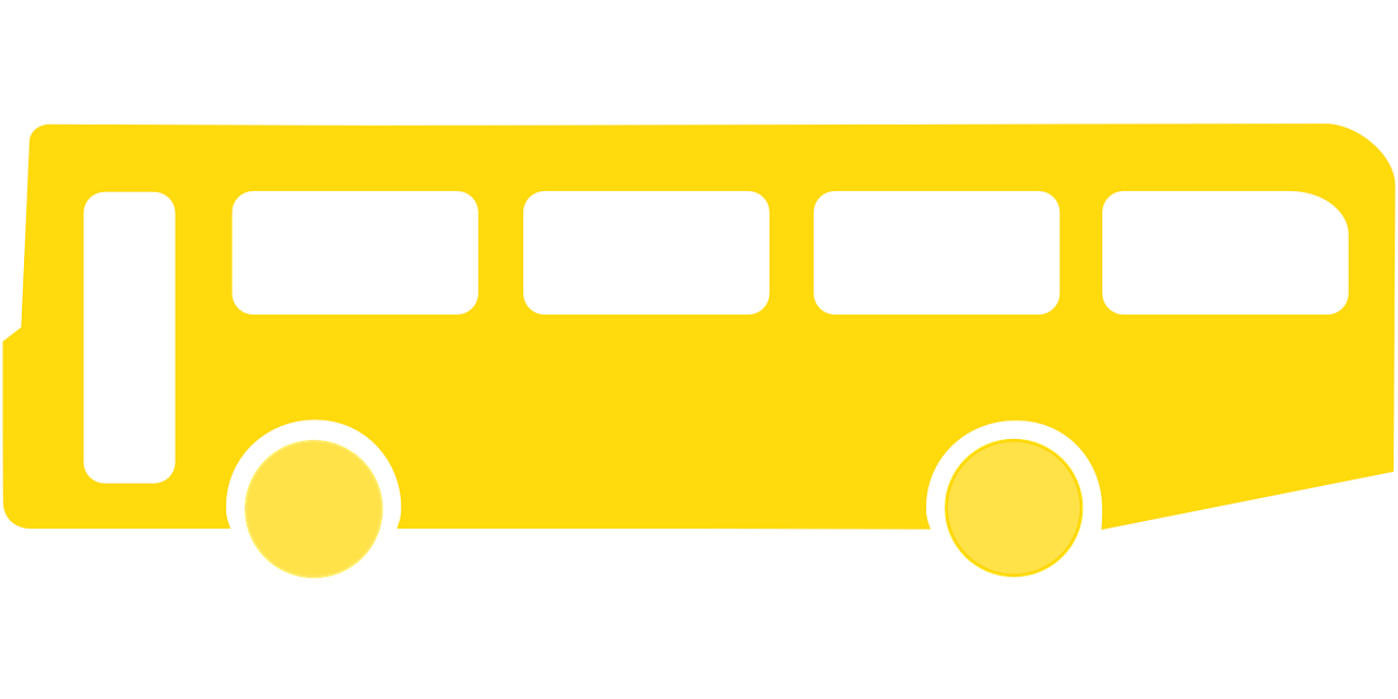 bus yellow pictogram free photo