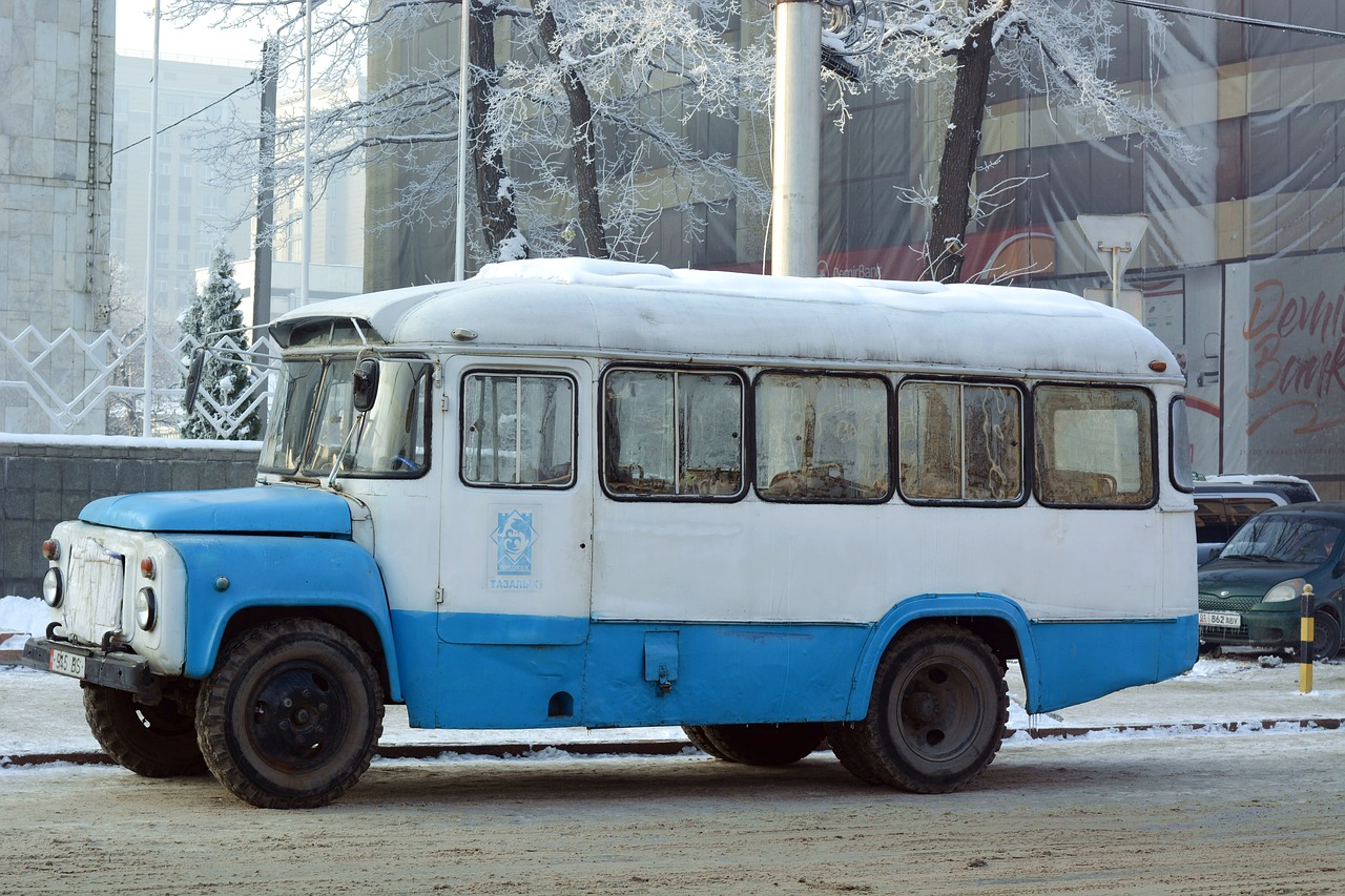 bus  kyrgyzstan  old free photo