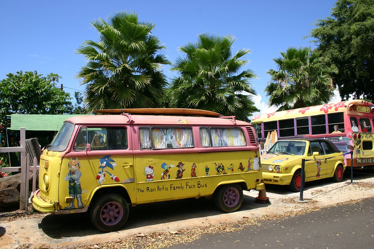 bus hawaii pop free photo