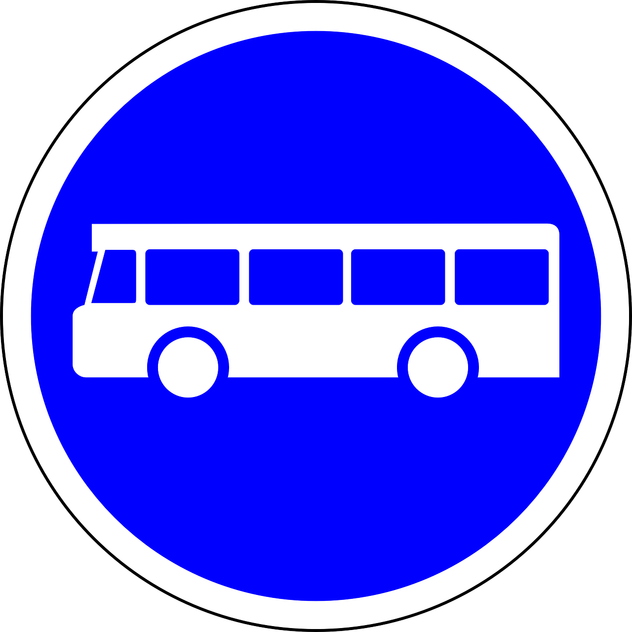 bus lane bus sign free photo