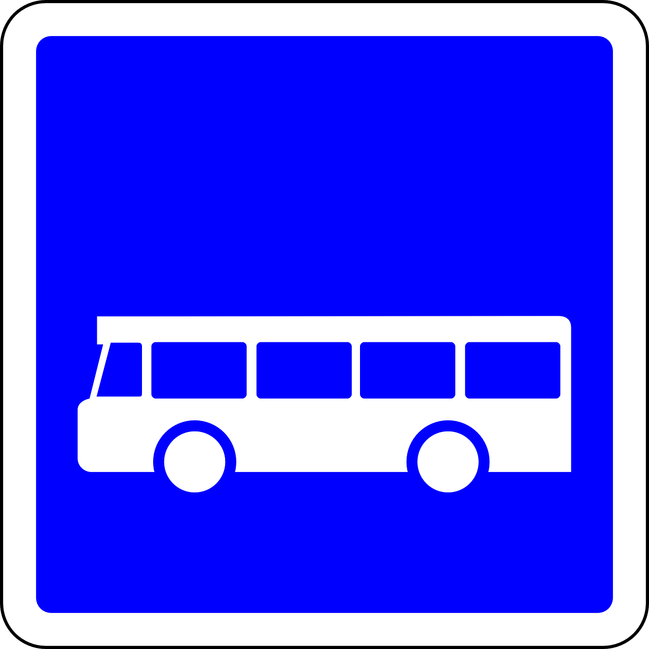 bus lane bus sign free photo