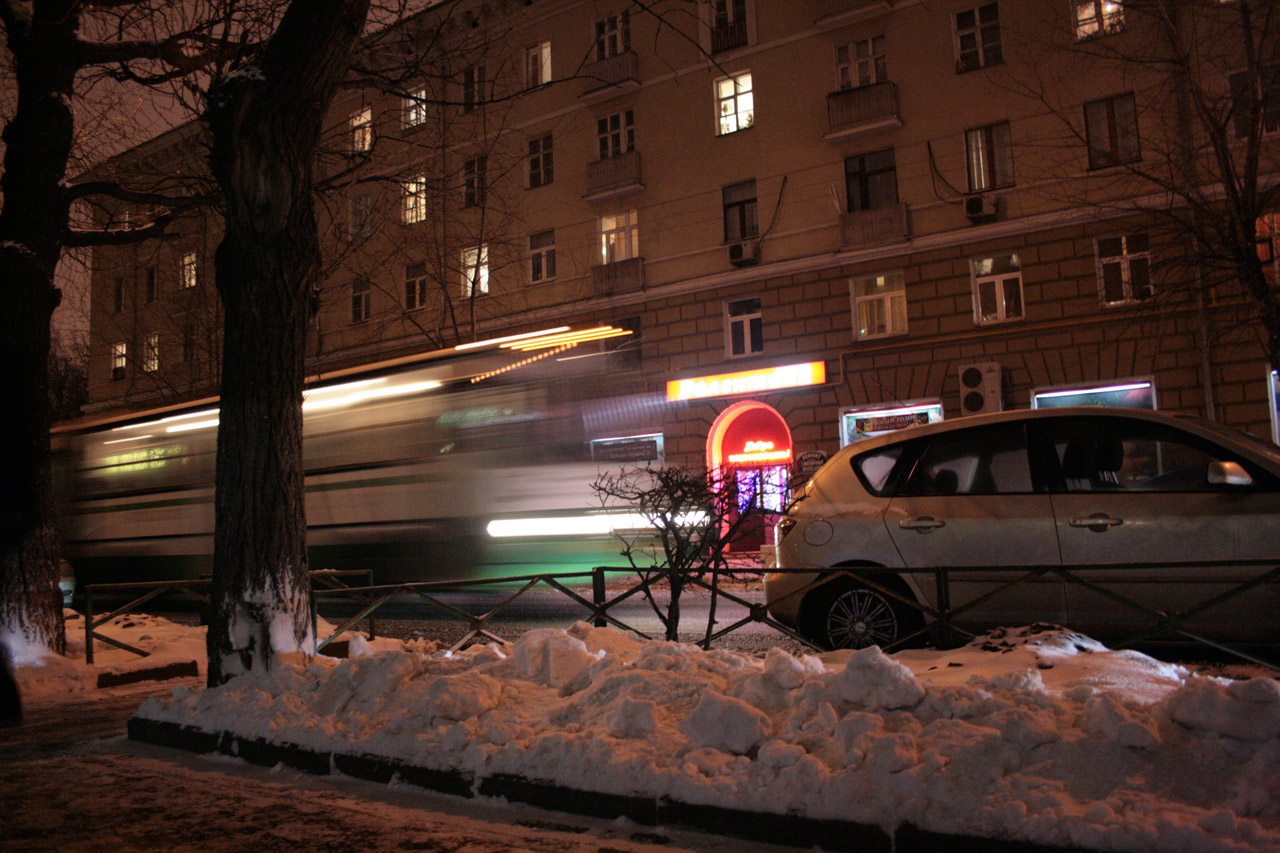 night streel bus free photo