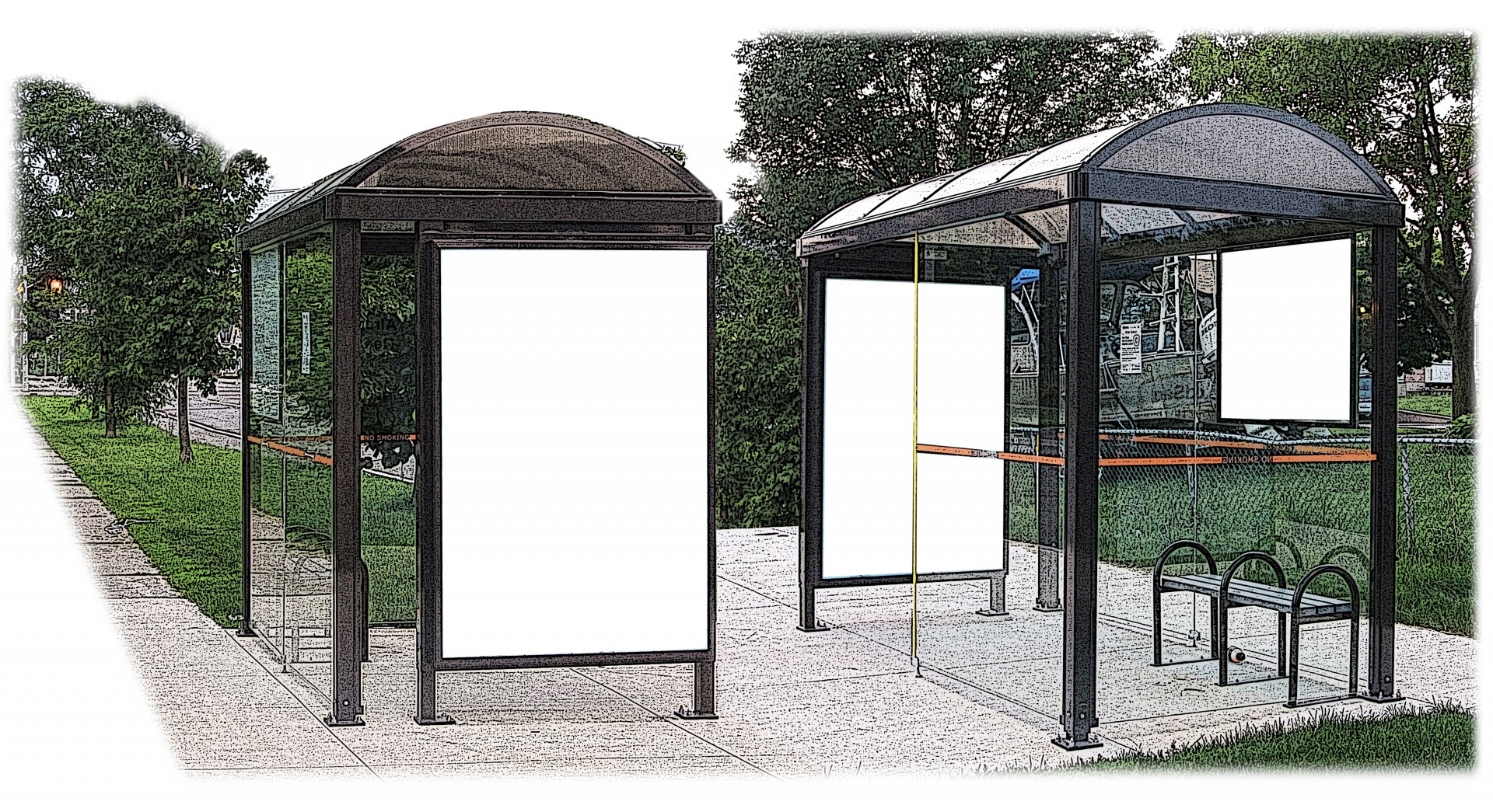 template bus bus shelters free photo