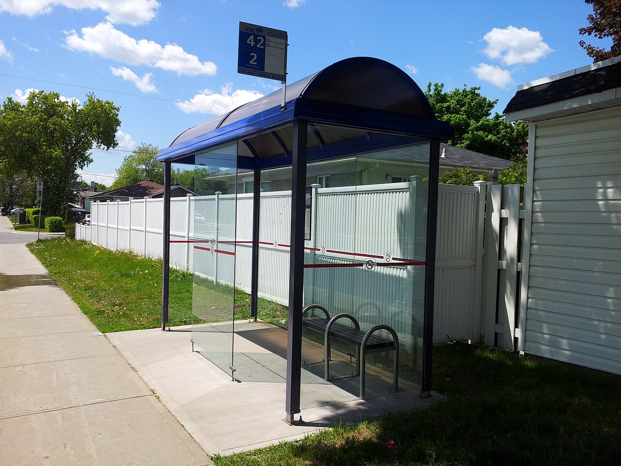 bus stop shelter street free photo