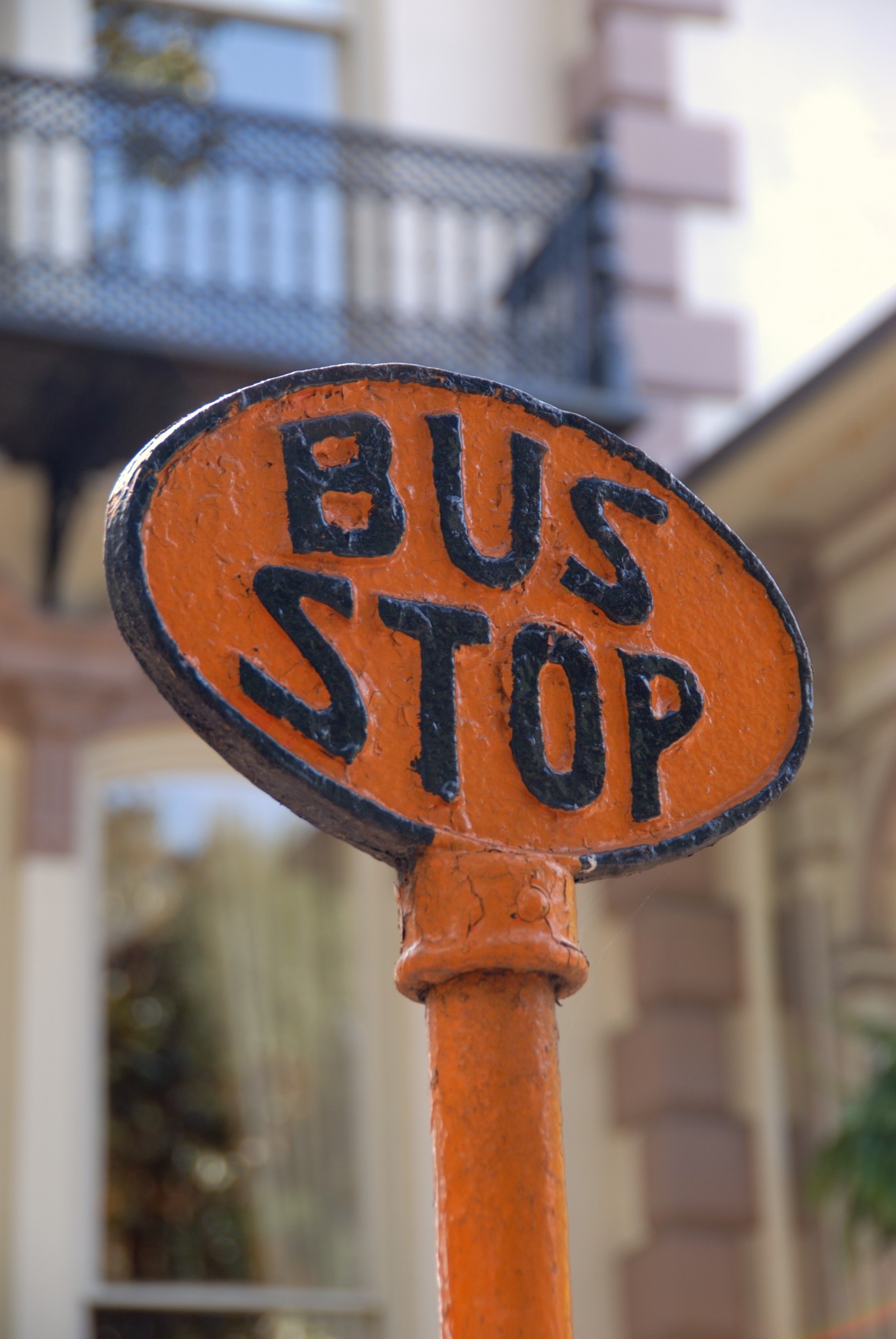 bus stop sign outdoors free photo
