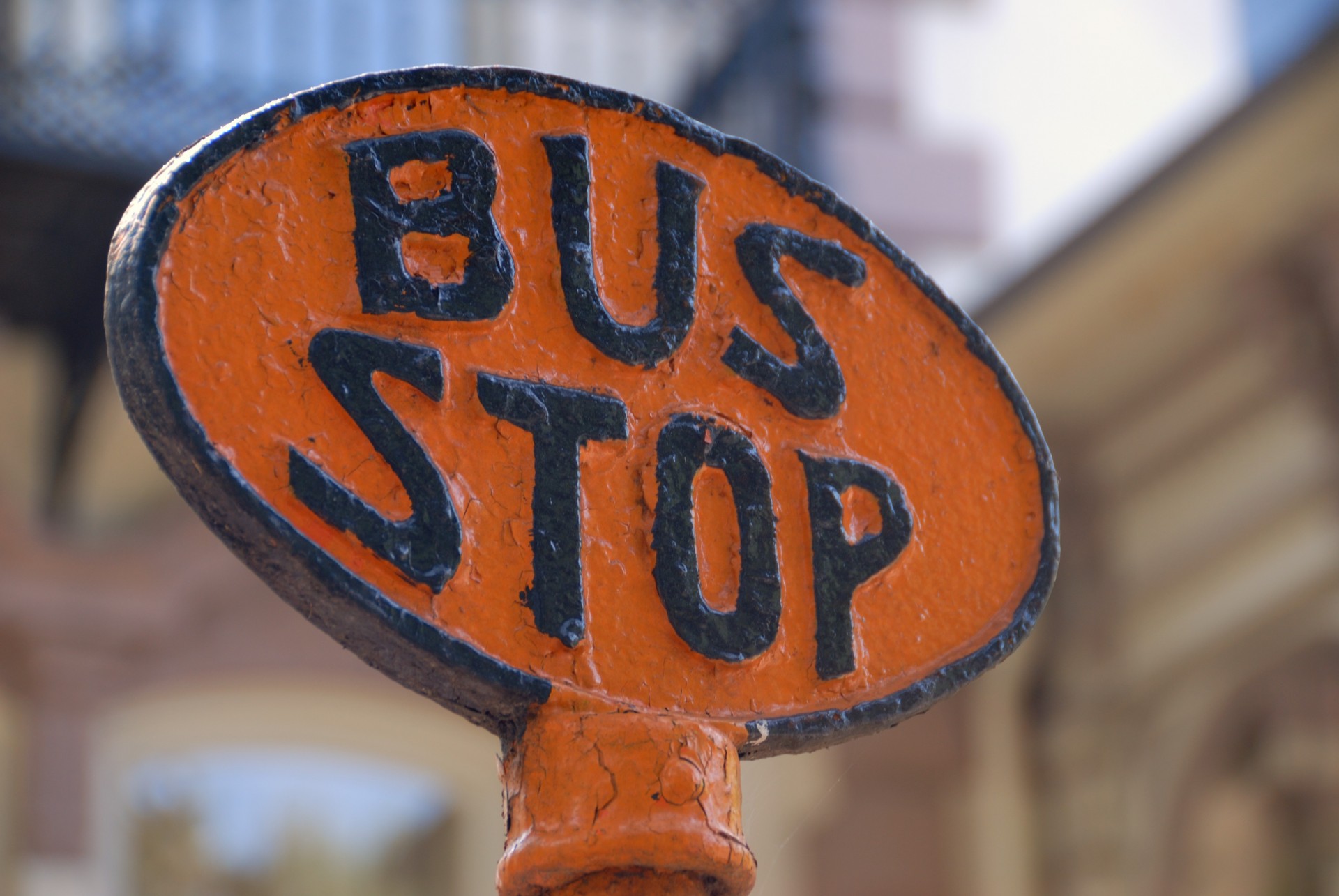bus stop sign outdoors free photo