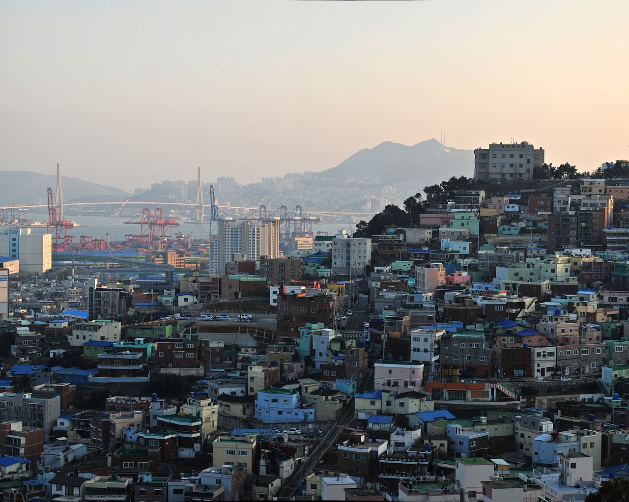 busan  modified car  mountain loop road free photo