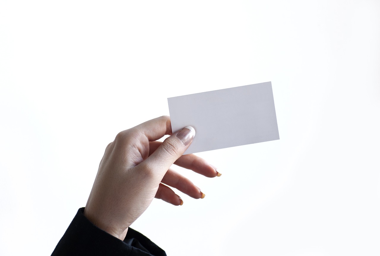 business card hand free photo