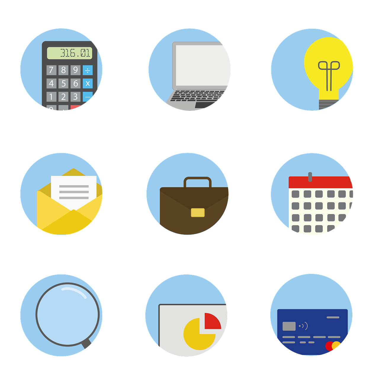 business icons  icons  calculator free photo