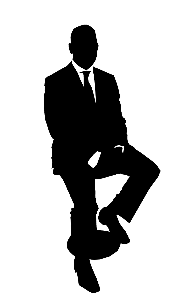 business man silhouette suit free photo