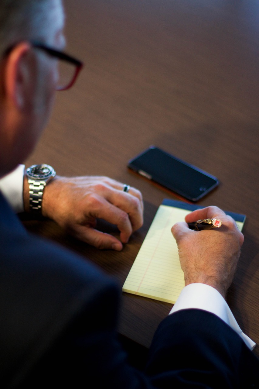 business man writing business man free photo