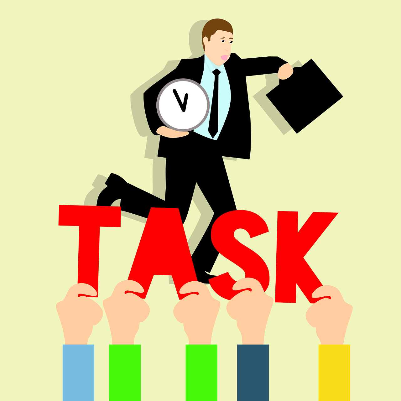 business tasks hurry up to work idea free photo