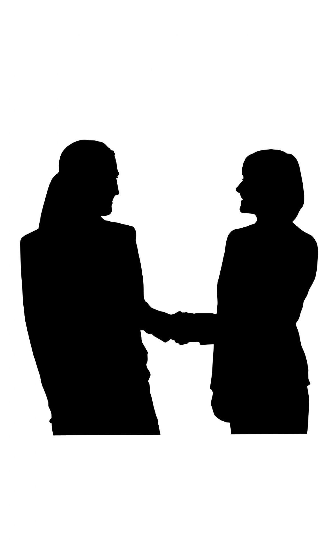 silhouette business agreement free photo